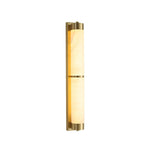 Cylindra Alabaster Brass Wall Sconce – Modern LED Wall Light