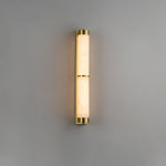 Cylindra Alabaster Brass Wall Sconce – Modern LED Wall Light