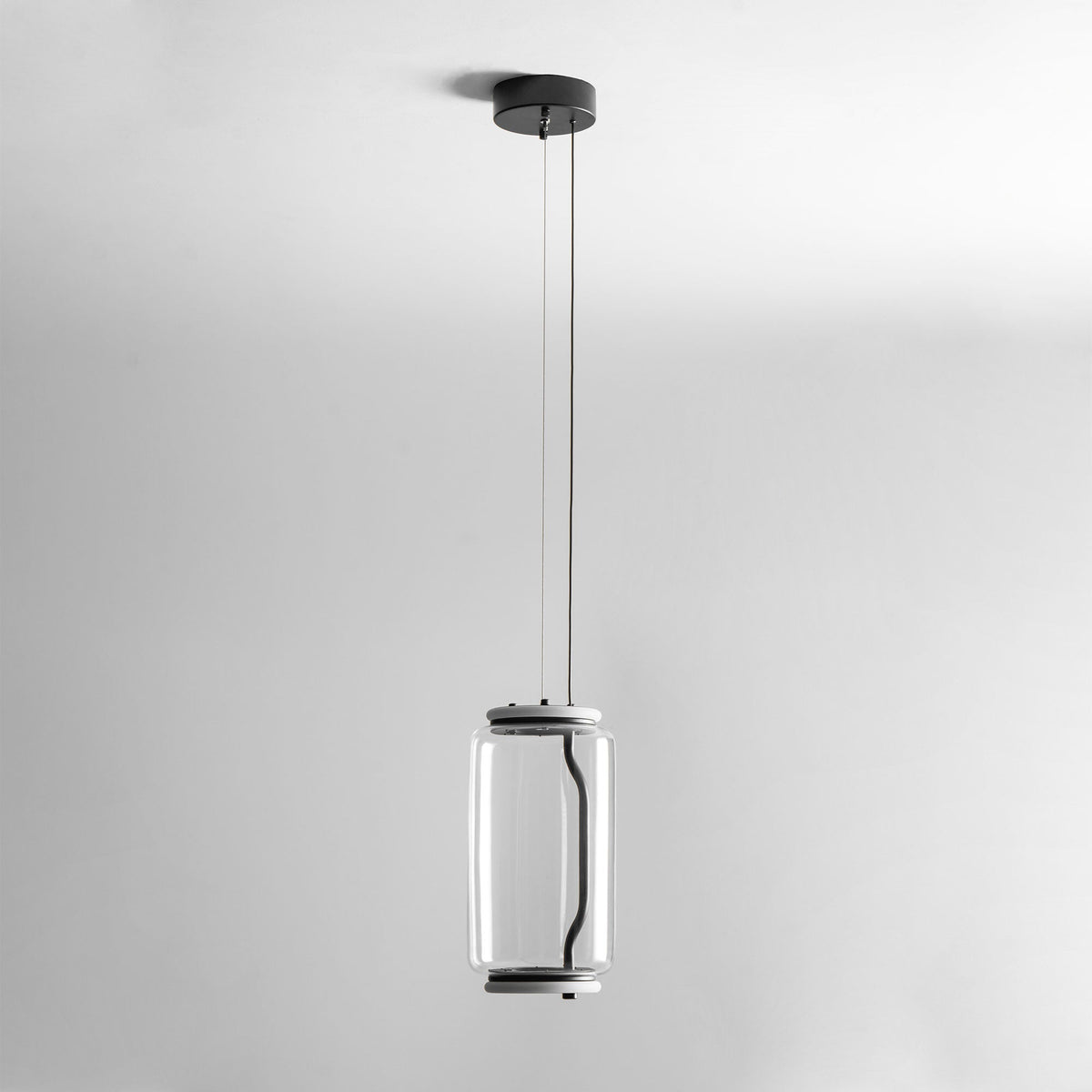 Modular Glass LED Pendant Light with Cylinder, Cone & Bowl Shades
