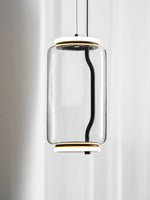 Modular Glass LED Pendant Light with Cylinder, Cone & Bowl Shades