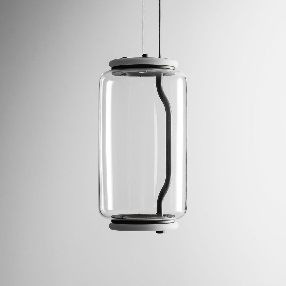 Modular Glass LED Pendant Light with Cylinder, Cone & Bowl Shades