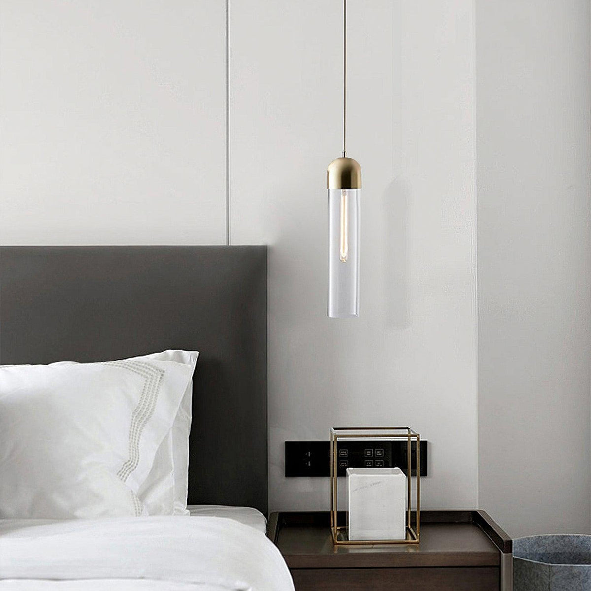 Glass Cylindrical Pendant Light