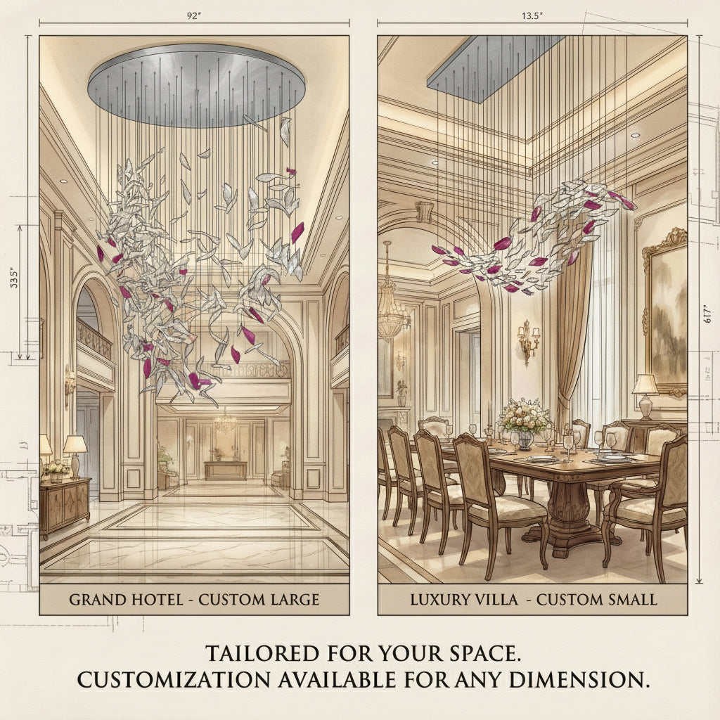 diy-flying-glass-feather-chandelier