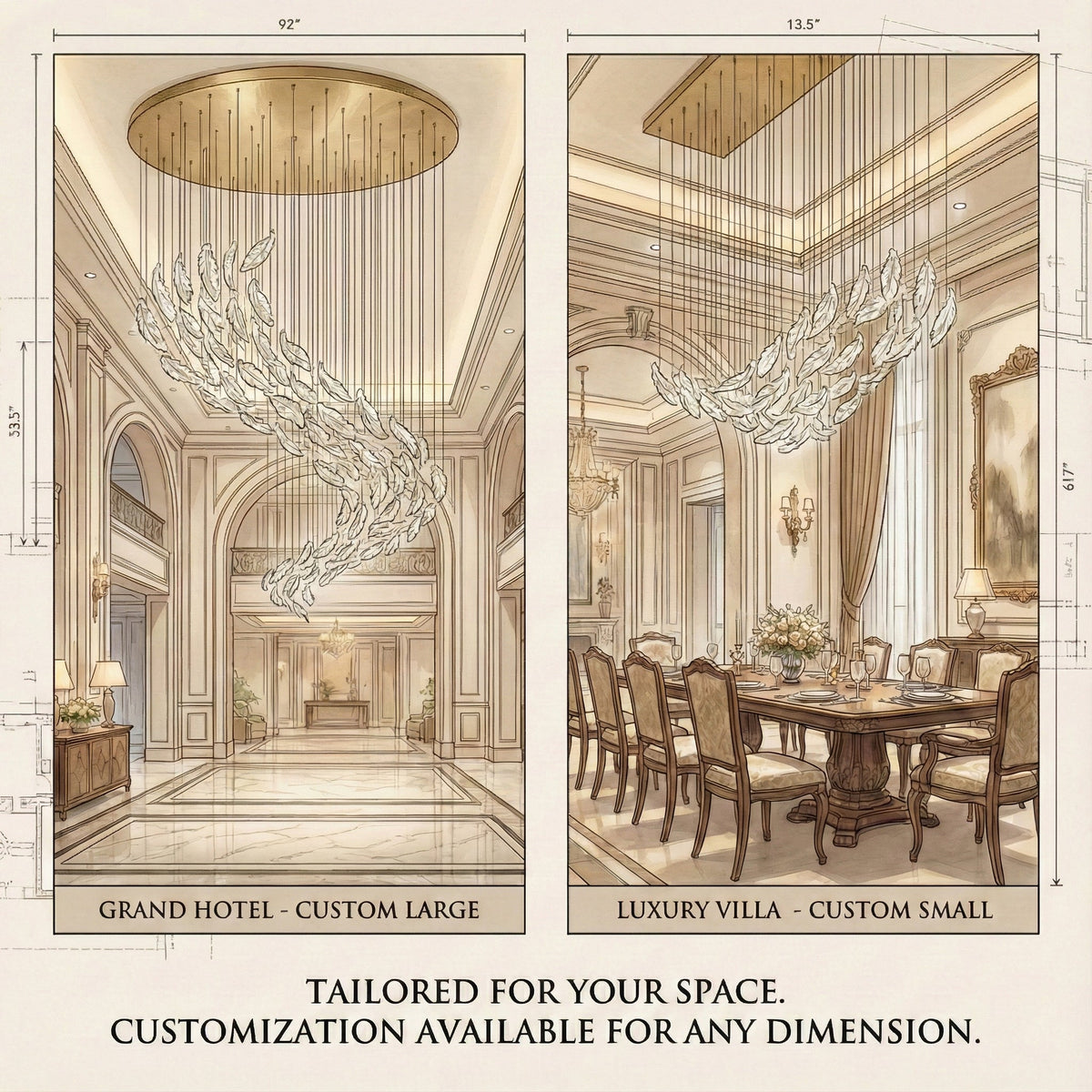 diy-glass-feathers-chandelier