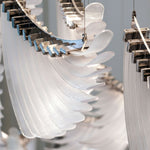 Feather Wing LED Chandelier – Hand-Blown Glass Pendant for Modern Interiors