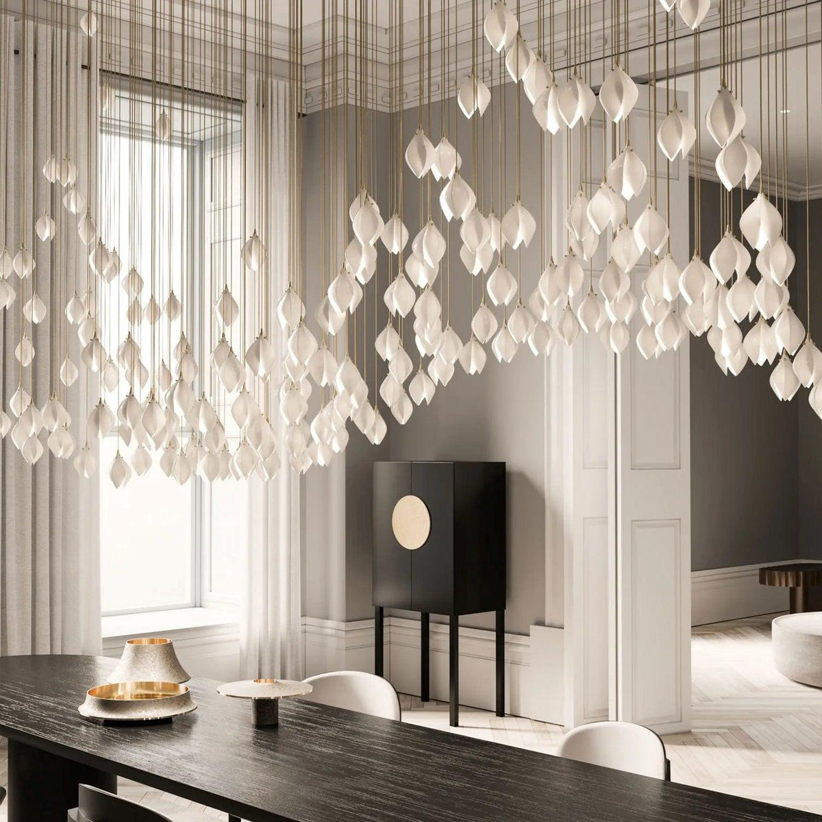 diy-ceramic-flower-chandelier