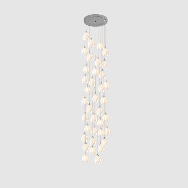 diy-ceramic-flower-chandelier
