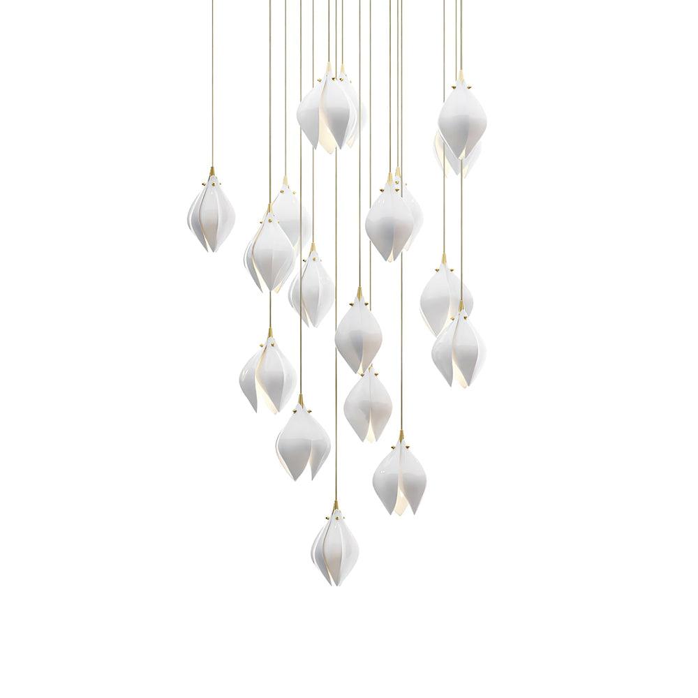 diy-ceramic-flower-chandelier