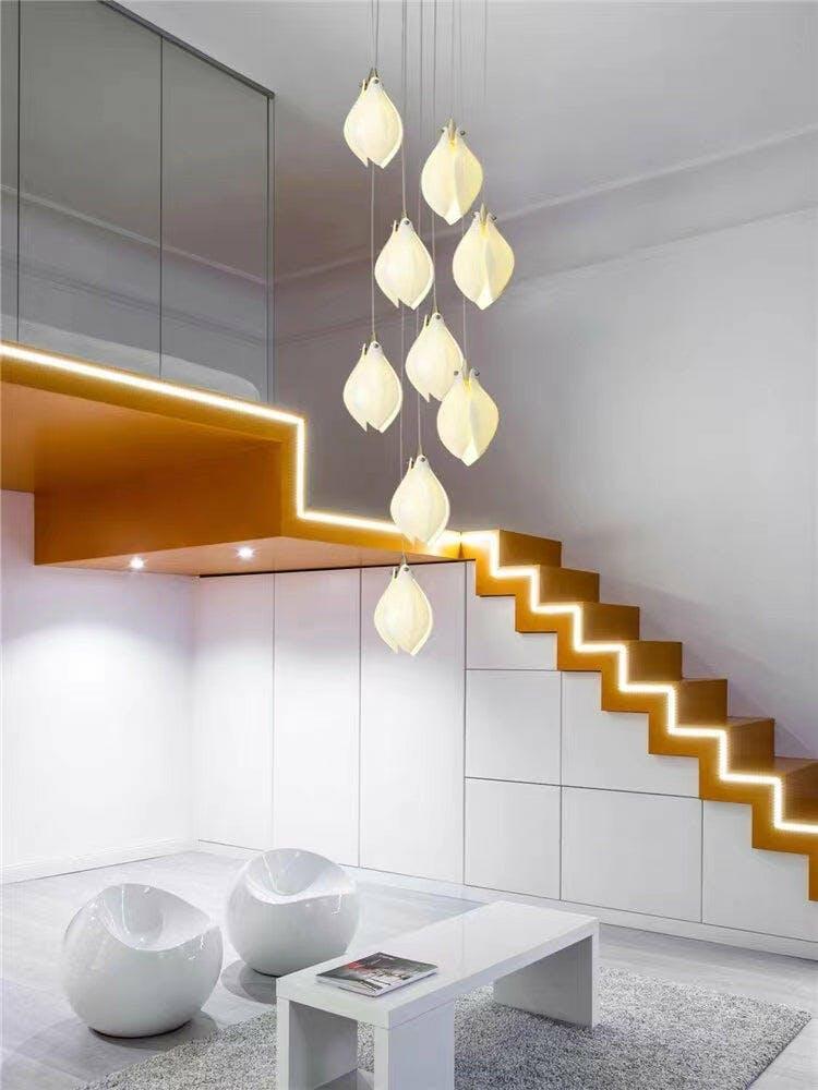 diy-ceramic-flower-chandelier
