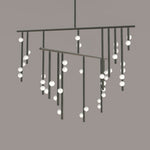 Brass Glass Drop Candelabrum Chandelier