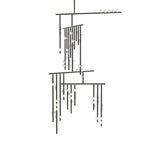 Brass Glass Drop Candelabrum Chandelier