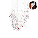 diy-flying-glass-feather-chandelier
