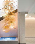 diy-leaf-chandelier