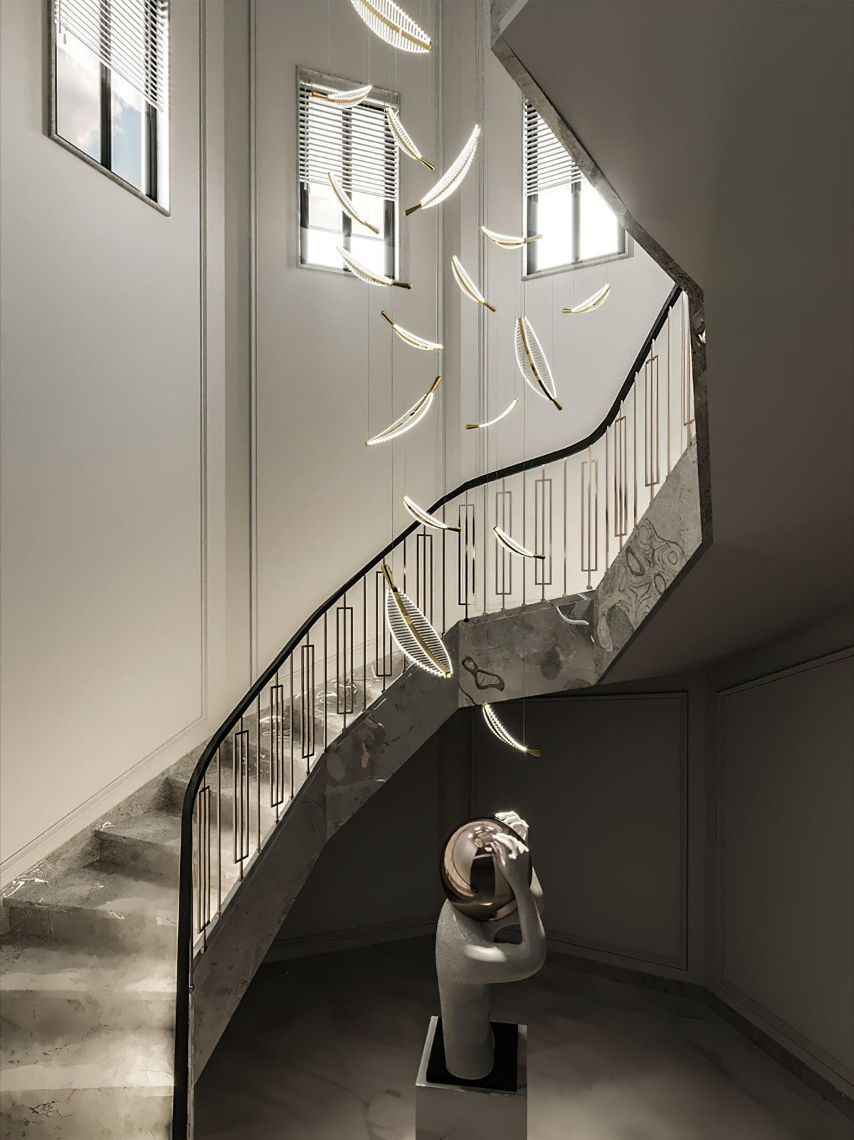 diy-leaf-led-chandelier