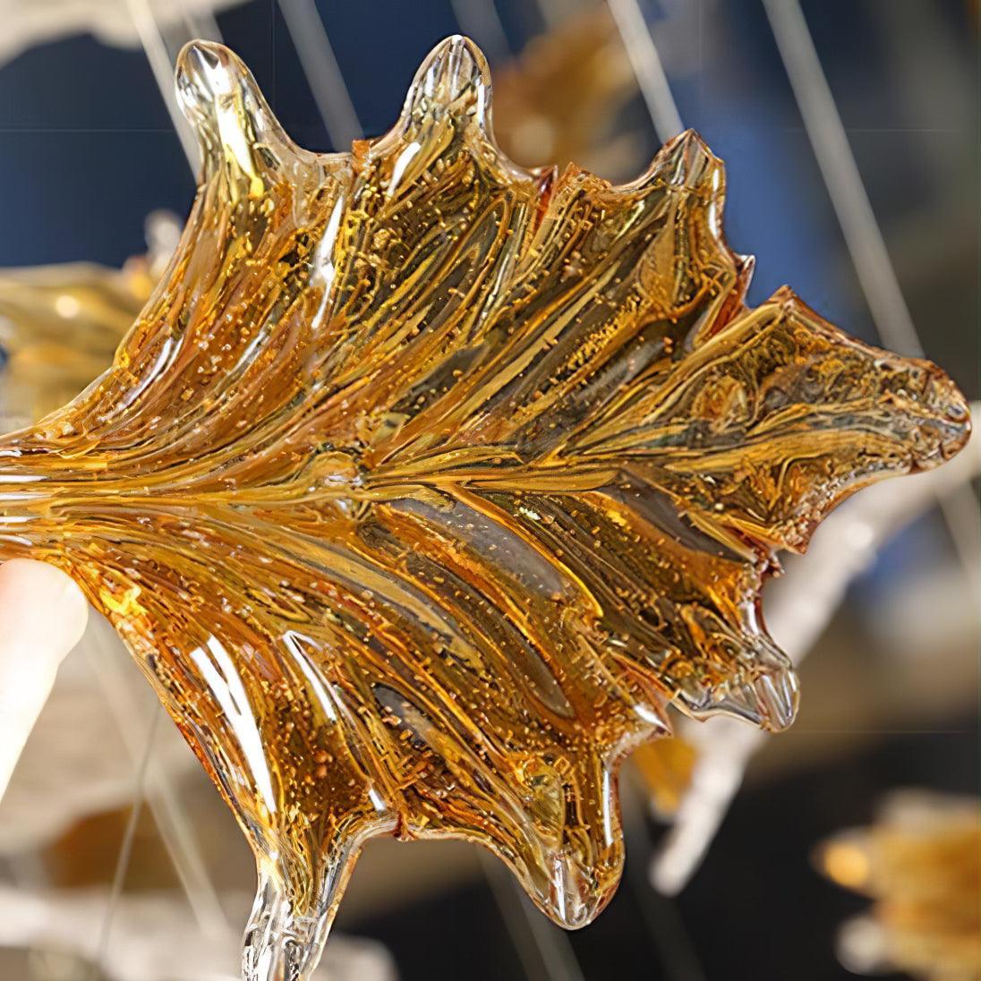 diy-maple-leaf-chandelier