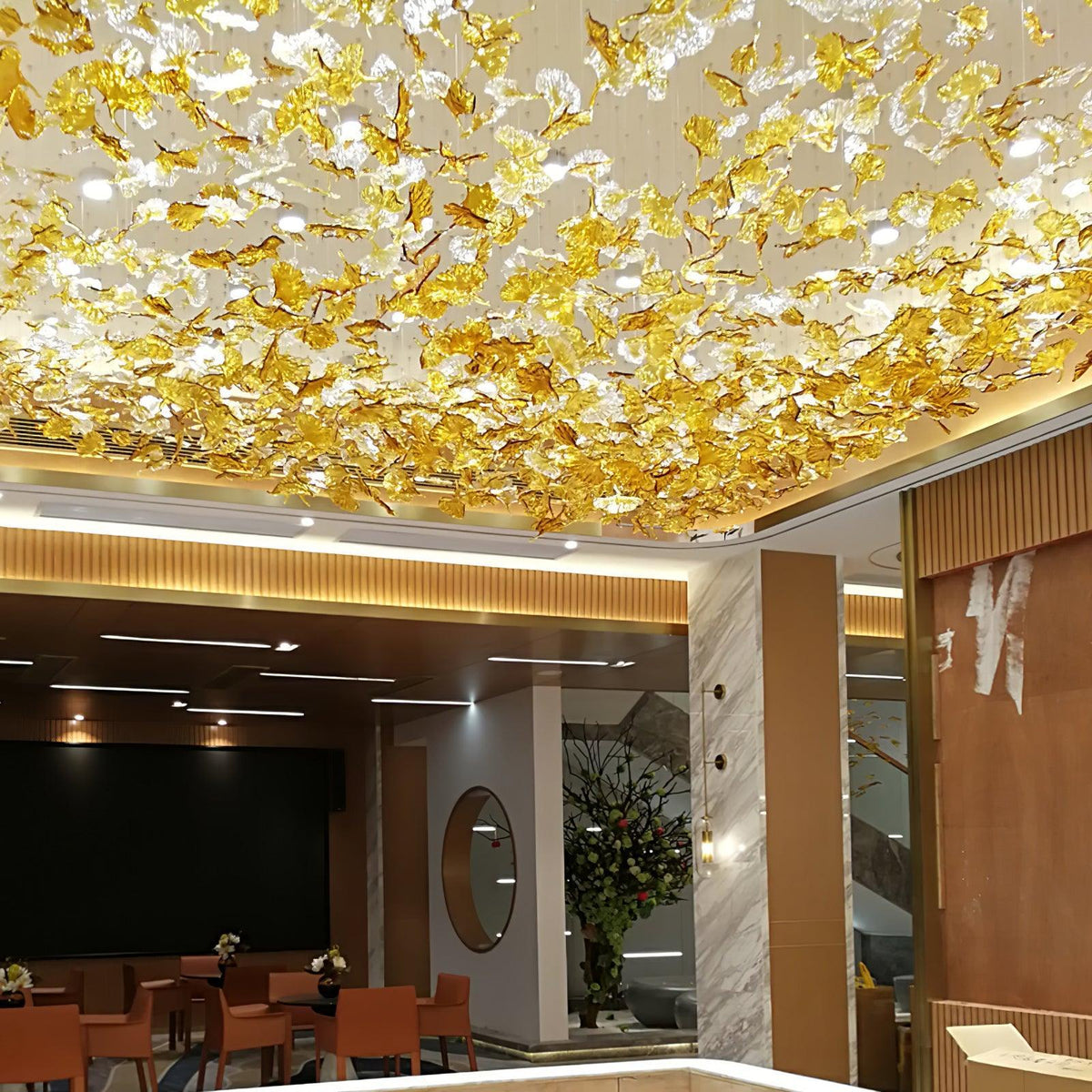 diy-maple-leaf-chandelier