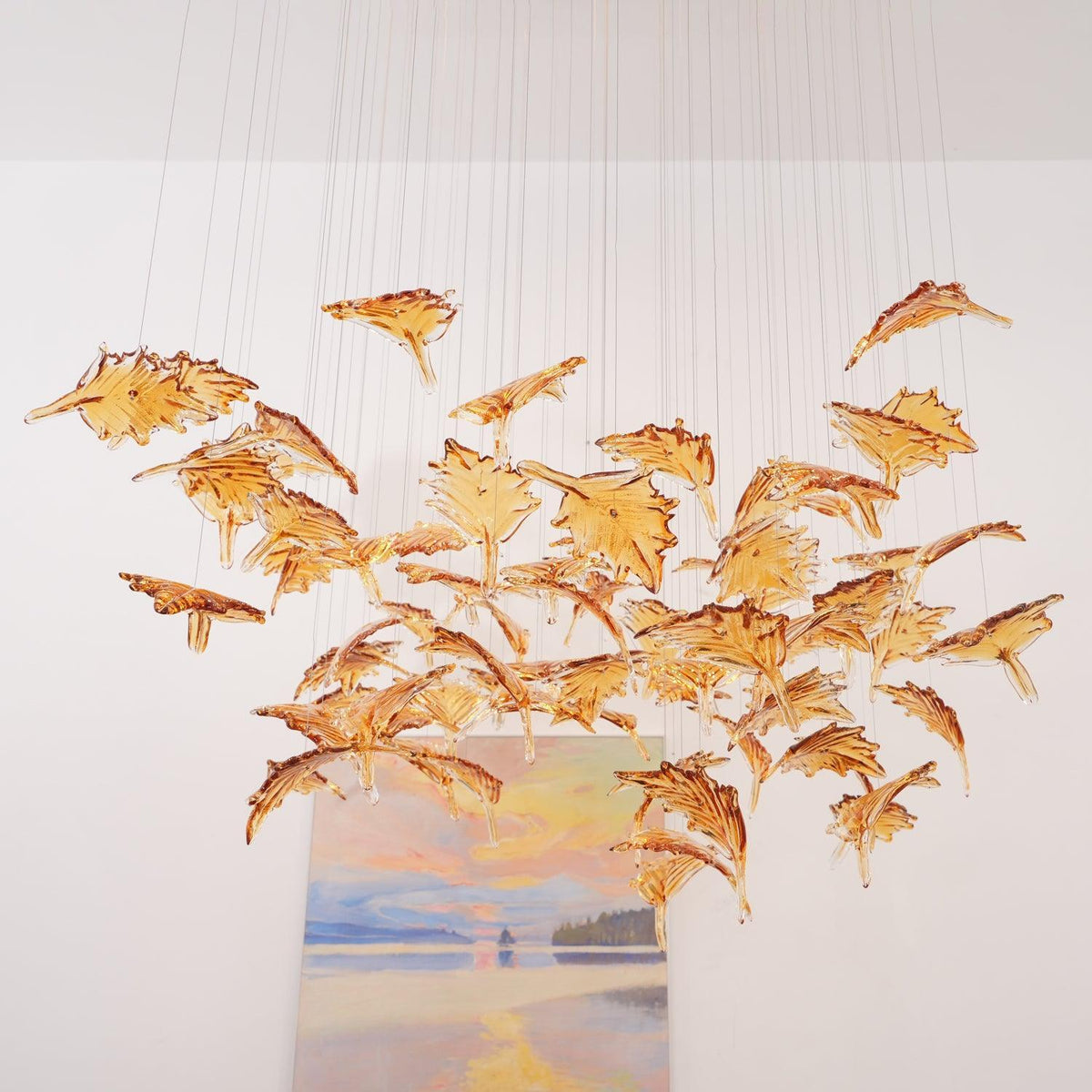 diy-maple-leaf-chandelier