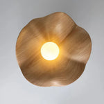 Bedroom Lamp Modern And Minimalist Walnut Leaf Shaped Ceiling Lamp
