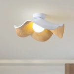 Bedroom Lamp Modern And Minimalist Walnut Leaf Shaped Ceiling Lamp