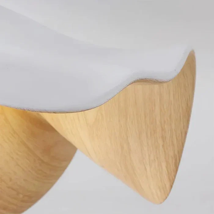 Bedroom Lamp Modern And Minimalist Walnut Leaf Shaped Ceiling Lamp