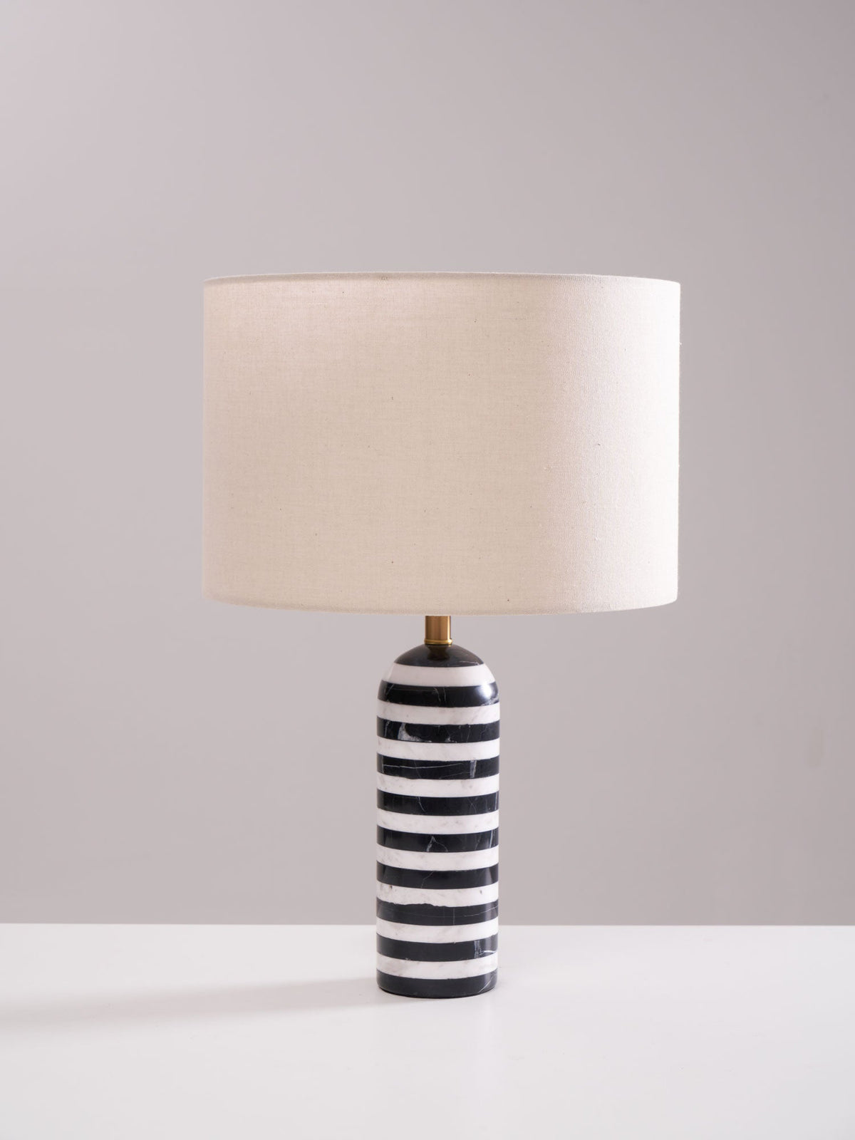 Tuxedo Marble Table Lamp – Modern Monochrome Accent Light for Bedroom and Living Room