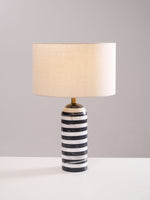 Tuxedo Marble Table Lamp – Modern Monochrome Accent Light for Bedroom and Living Room