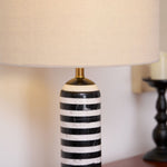 Tuxedo Marble Table Lamp – Modern Monochrome Accent Light for Bedroom and Living Room