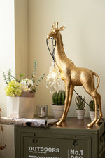 Giraffe Royale Sculpture Floor Lamp – Modern Crystal Pendant Light