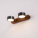 Traviso Trio Wall Sconce in Travertine and Matte Black for Bathroom Vanity