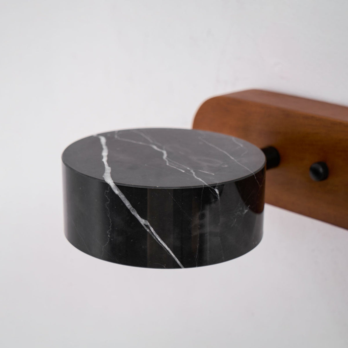 Traviso Trio Wall Sconce in Travertine and Matte Black for Bathroom Vanity