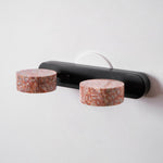 Traviso Trio Wall Sconce in Travertine and Matte Black for Bathroom Vanity