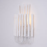 Swinton Sculptural Wooden Wall Sconce with Curved Iron Arm