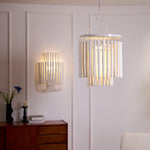 Swinton Sculptural Wooden Wall Sconce with Curved Iron Arm