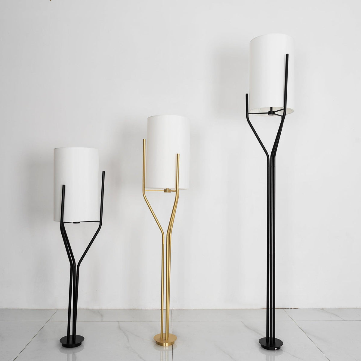 Arborescence Brass Linen Chandelier – Modern Minimalist Pendant for Dining and Foyer