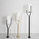 Arborescence Brass Linen Chandelier – Modern Minimalist Pendant for Dining and Foyer