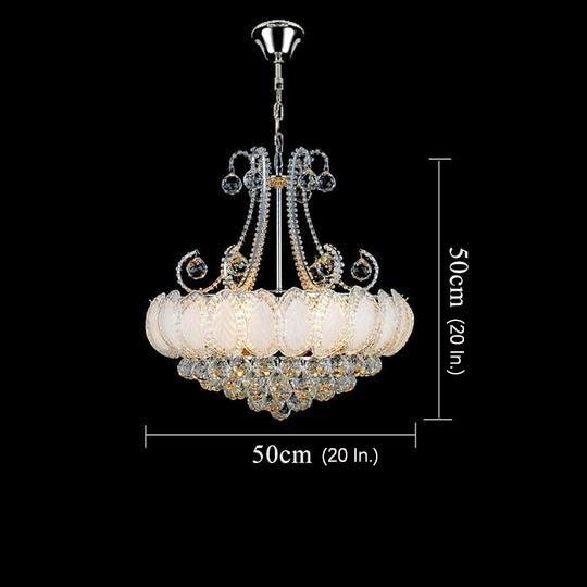 8 Light Modern Gold Silver Vintage Crystal Chandeliers For Living Room