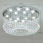 Glass Cicles Crystal Led Chandelier Drum Flush Mount Chandelier