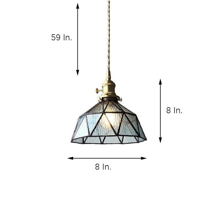 Nordic Glass Pendant Light with Industrial Metal Accent