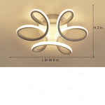 Waves Flower LED Flush Mount Ceiling Light in White and Black