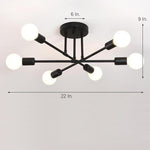 Elegant 6 Light Flush Mount Light E26 E27 22 Dia