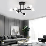 Aurelia Six-Light Sputnik Chandelier in Glass and Metal