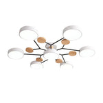 Orbital Sputnik Semi Flush Mount LED Chandelier in Metal and Acrylic
