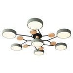 Orbital Sputnik Semi Flush Mount LED Chandelier in Metal and Acrylic