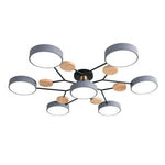 Orbital Sputnik Semi Flush Mount LED Chandelier in Metal and Acrylic