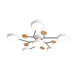 Orbital Sputnik Semi Flush Mount LED Chandelier in Metal and Acrylic