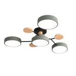 Orbital Sputnik Semi Flush Mount LED Chandelier in Metal and Acrylic
