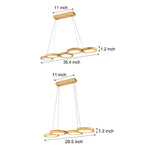 Aurelia Four-Ring Wood LED Pendant Light – Modern Minimalist Ceiling Fixture
