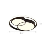Trio of Illumination: Modern LED Flush Mount Ceiling Light in Matte Black