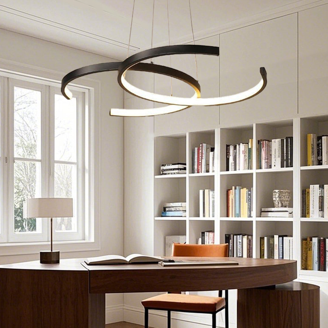 Cascade Duo Pendant Light – Modern Minimalist LED Ceiling Lamp