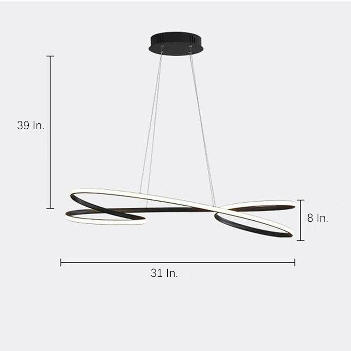 Vintage Led Ribbon Twist Chandelier